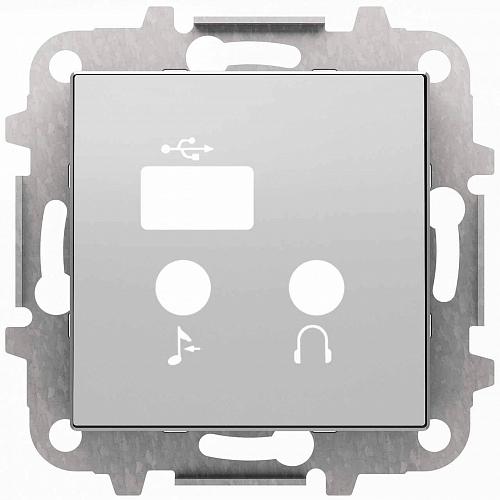 Лицевая панель ABB Sky медиа-комбайна серебристый алюминий 2CLA856830A1301