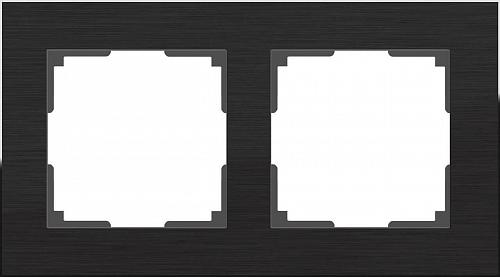 Рамка Werkel Aluminium на 2 поста алюминий черный WL11-Frame-02 4690389110450