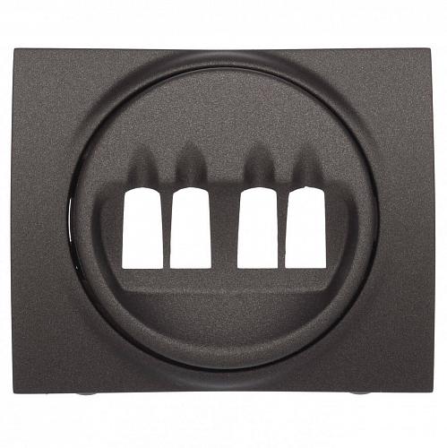 Лицевая панель Legrand Galea Life двойной розетки акустических систем темная бронза 771225