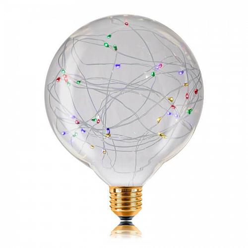 Лампа светодиодная филаментная E27 2W 2700K прозрачная 057-059