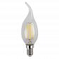 Лампа светодиодная филаментная ЭРА E14 5W 2700K прозрачная F-LED BXS-5W-827-E14 Б0019004 - фото №1