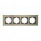 Рамка 4-постовая Mono Electric Style Aluminium бронза 107-810000-163 - фото №1