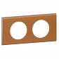 Рамка 2-постовая Legrand Celiane кожа карамель 069422 - фото №1