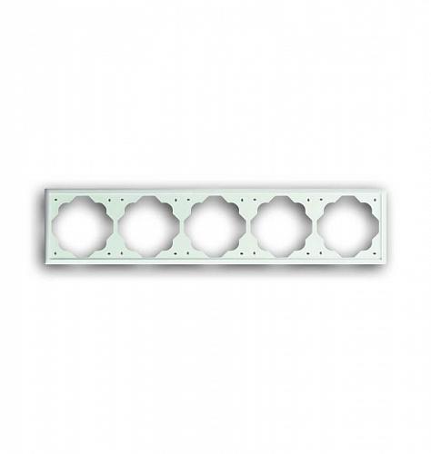 Рамка 5-постовая ABB Impuls белый бархат 2CKA001754A4436