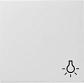 Лицевая панель Gira System 55 выключателя одноклавишного Свет чисто-белый глянцевый 028503 - фото №1