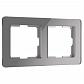 Рамка Werkel Acrylic на 2 поста графит W0022704 4690389184864 - фото №1