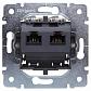 Розетка компьютерная 2хRJ45 Legrand Galea Life 6 кат UTP 775823 - фото №1
