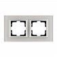 Рамка 2-постовая Mono Electric Style Glass белое стекло 107-710000-161 - фото №1