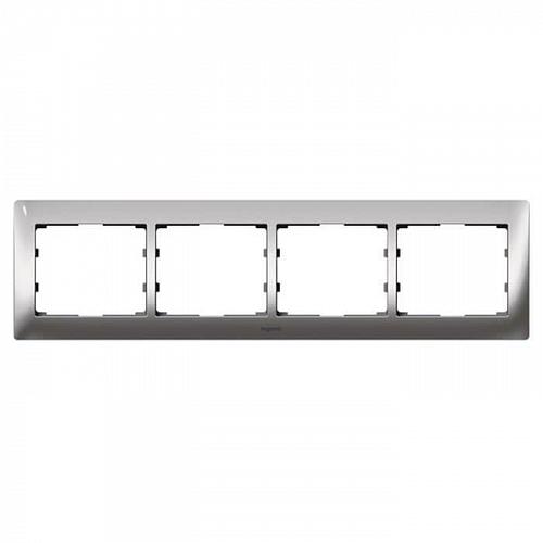 Рамка 4-постовая Legrand Galea Life хром 771934