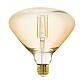 Лампа светодиодная диммируемая филаментная Eglo E27 4W 2200K янтарная 11837 - фото №1