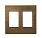 Лицевая панель ABB Sky розетки 2xVDI античная латунь 2CLA855510A1201 - фото №1