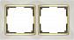 Рамка Werkel Snabb на 2 поста слоновая кость/золото WL03-Frame-02-ivory/GD 4690389083891 - фото №1