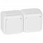 Розетка 2х2К+З Legrand Quteo 16A 250V с/з со шторками крышкой белая 782323 - фото №1