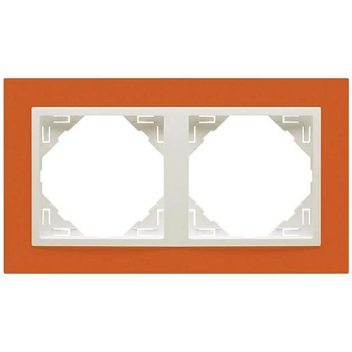Рамка 2-постовая Efapel Logus 90 Animato оранжевый/лед 90920 TJG