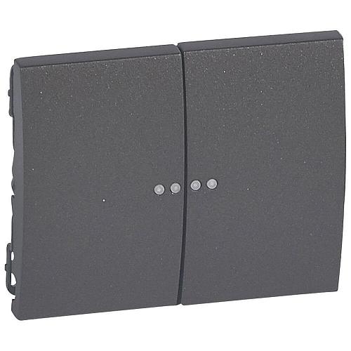 Клавиша Legrand Galea Life выключателя двойная с индикацией темная бронза 771279