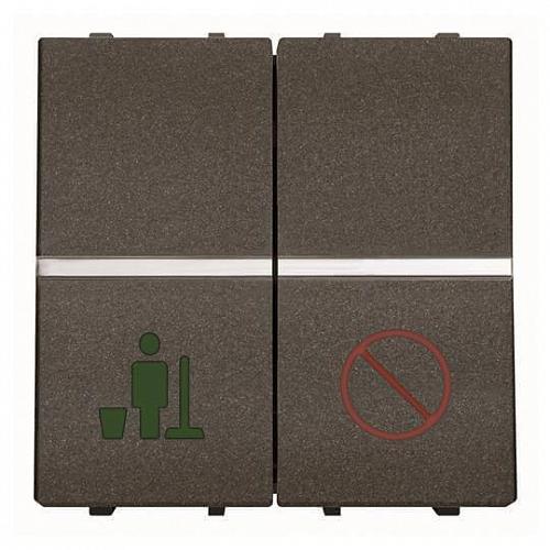 Выключатель двухклавишный ABB Zenit 16A 250V антрацит 2CLA224450N1801