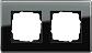 Рамка 2-постовая Gira Esprit C черное стекло 0212505 - фото №1