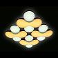 Потолочный светодиодный светильник Ambrella light Orbital Granule FG1066/4 WH 208W D720*720 - фото №2