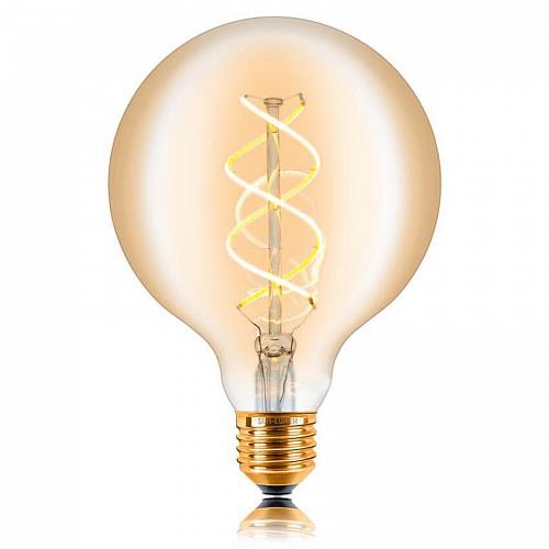 Лампа светодиодная филаментная диммируемая E27 5W 2200K золотая 057-370