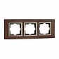 Рамка 3-постовая Mono Electric Style орех 107-510000-162 - фото №1