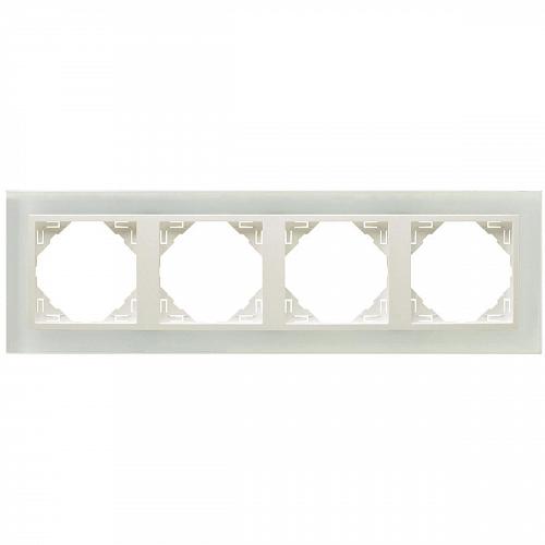 Рамка 4-постовая Efapel Logus 90 Crystal стекло/лед 90940 TCG