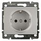 Розетка 2К+3 Legrand Galea Life 16A 250V с/з со шторками автоматические клеммы алюминий 771363 - фото №1