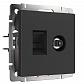 Розетка Werkel TV/RJ-45 6 кат черный матовый W1181308 4690389174483 - фото №1