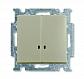 Выключатель двухклавишный ABB Basic55 10A 250V с подсветкой шампань 2CKA001012A2168 - фото №1