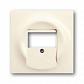 Лицевая панель ABB Impuls розетки UAE/TAE слоновая кость 2CKA001753A0055 - фото №1