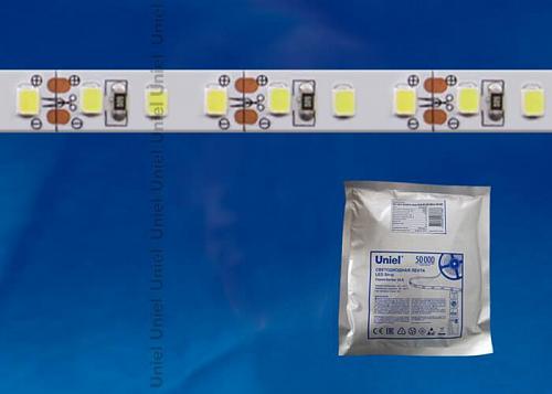 Светодиодная влагозащищенная лента (UL-00000891) Uniel 6W/m 60LED/m 2835SMD теплый белый 5M ULS-2835-60LED/m-8mm-IP65-DC12V-6W/m-5M-WW