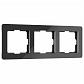 Рамка Werkel Acrylic на 3 поста черный W0032708 4690389184888 - фото №1