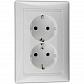 Розетка 2x2К+З Legrand Valena 16A 250V с/з винтовой зажим белая 774400 - фото №1