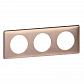 Рамка 3-постовая Legrand Celiane медь 068993 - фото №1
