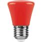 Лампа светодиодная Feron E27 1W красная LB-372 25911 - фото №1