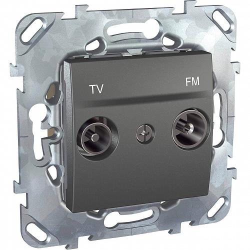 Розетка TV/FM проходная Schneider Electric Unica MGU5.453.12ZD