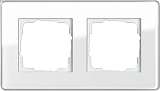 Рамка 2-постовая Gira Esprit C белое стекло 0212512