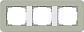 Рамка 3-постовая Gira E3 серо-зеленый/белый глянцевый 0213415 - фото №1