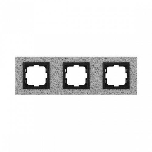 Рамка 3-постовая Mono Electric Style Granit белый гранит 107-600000-162