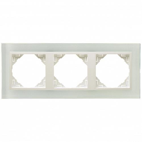 Рамка 3-постовая Efapel Logus 90 Crystal стекло/лед 90930 TCG