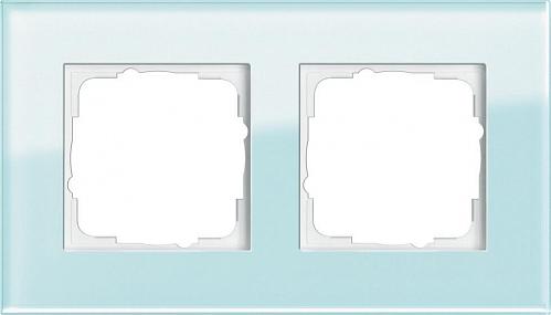 Рамка 2-постовая Gira Esprit салатовое стекло 021218