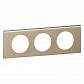 Рамка 3-постовая Legrand Celiane никель велюр 069113 - фото №1