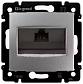 Розетка компьютерная RJ45 Legrand Valena 6 кат UTP с захватами алюминий 770246 - фото №1