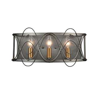 Бра с тремя плафонами никелированного цвета