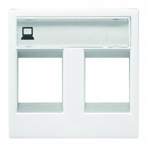 Лицевая панель ABB Zenit розетки компьютерной альпийский белый 2CLA221820N1101