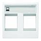 Лицевая панель ABB Zenit розетки компьютерной альпийский белый 2CLA221820N1101 - фото №1