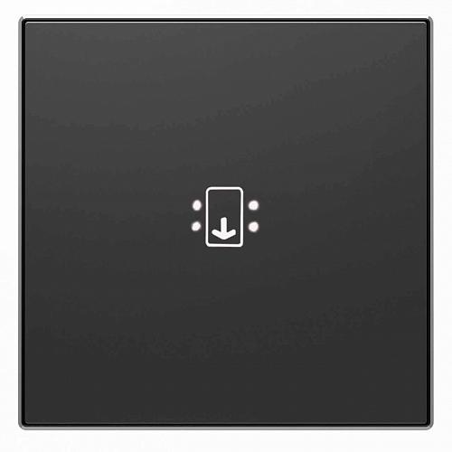 Лицевая панель ABB Sky выключателя карточного с подсветкой чёрный бархат 2CLA851400A1501
