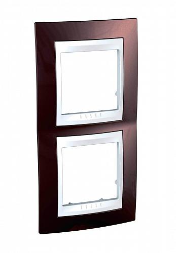 Рамка 2-постовая вертикальная Schneider Electric Unica Хамелеон MGU6.004V.851