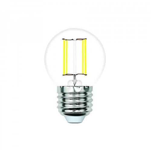 Лампа светодиодная филаментная Volpe E27 6W 3000K прозрачная LED-G45-6W/3000K/E27/CL/SLF UL-00008308