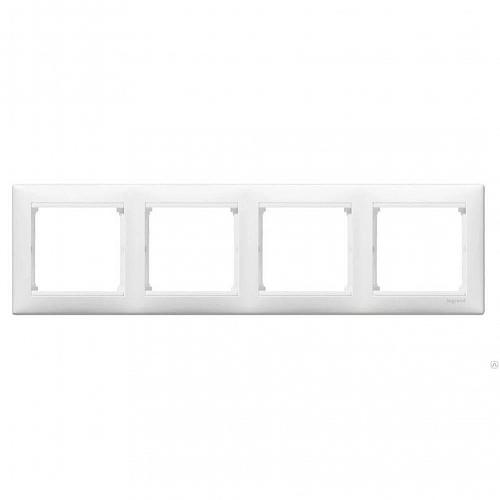 Рамка 4-постовая Legrand Valena белая 774454