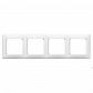 Рамка 4-постовая Legrand Valena белая 774454 - фото №1